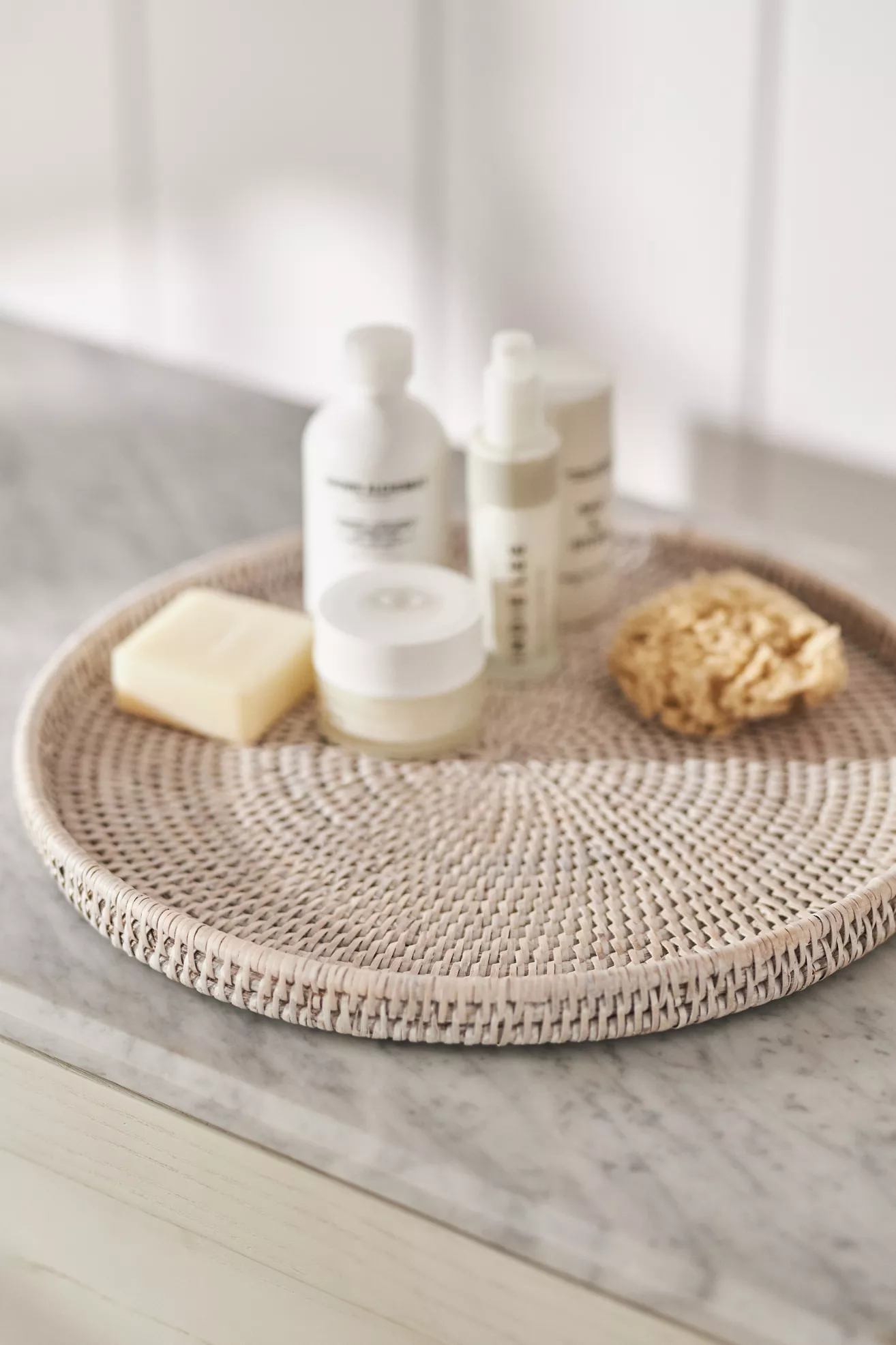 Handwoven Rattan Round Tray