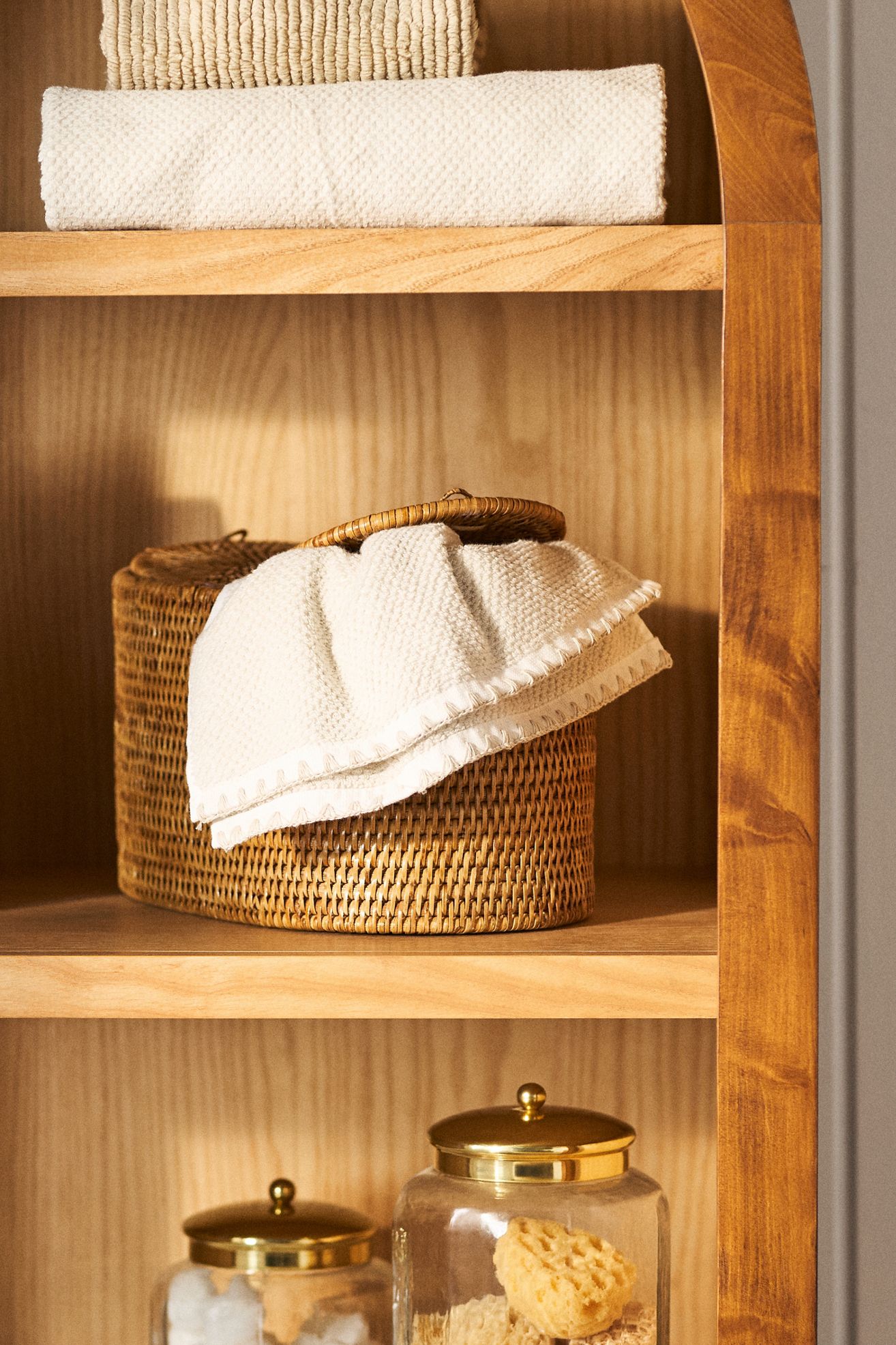 Handwoven Rattan Oval Double Tissue Roll Box - Natural, One Size