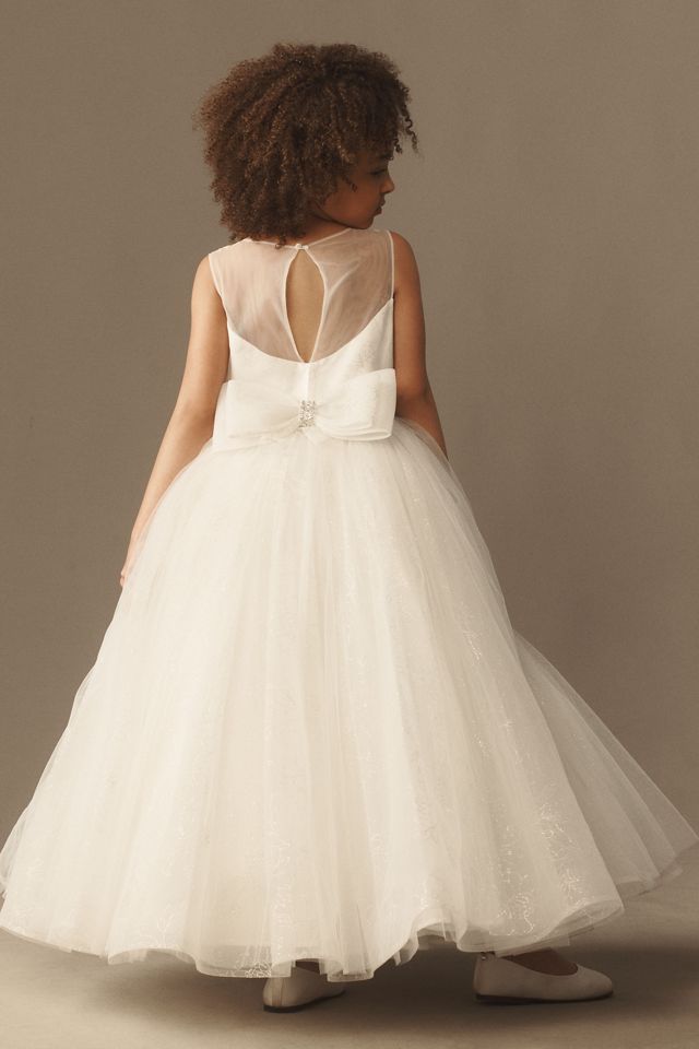Princess Daliana Josephine Floral Appliqué Flower Girl Dress #1