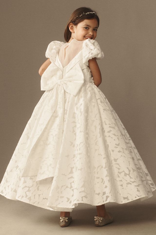 Princess Daliana Joscelyn Puff-Sleeve Lace Flower Girl Dress #2
