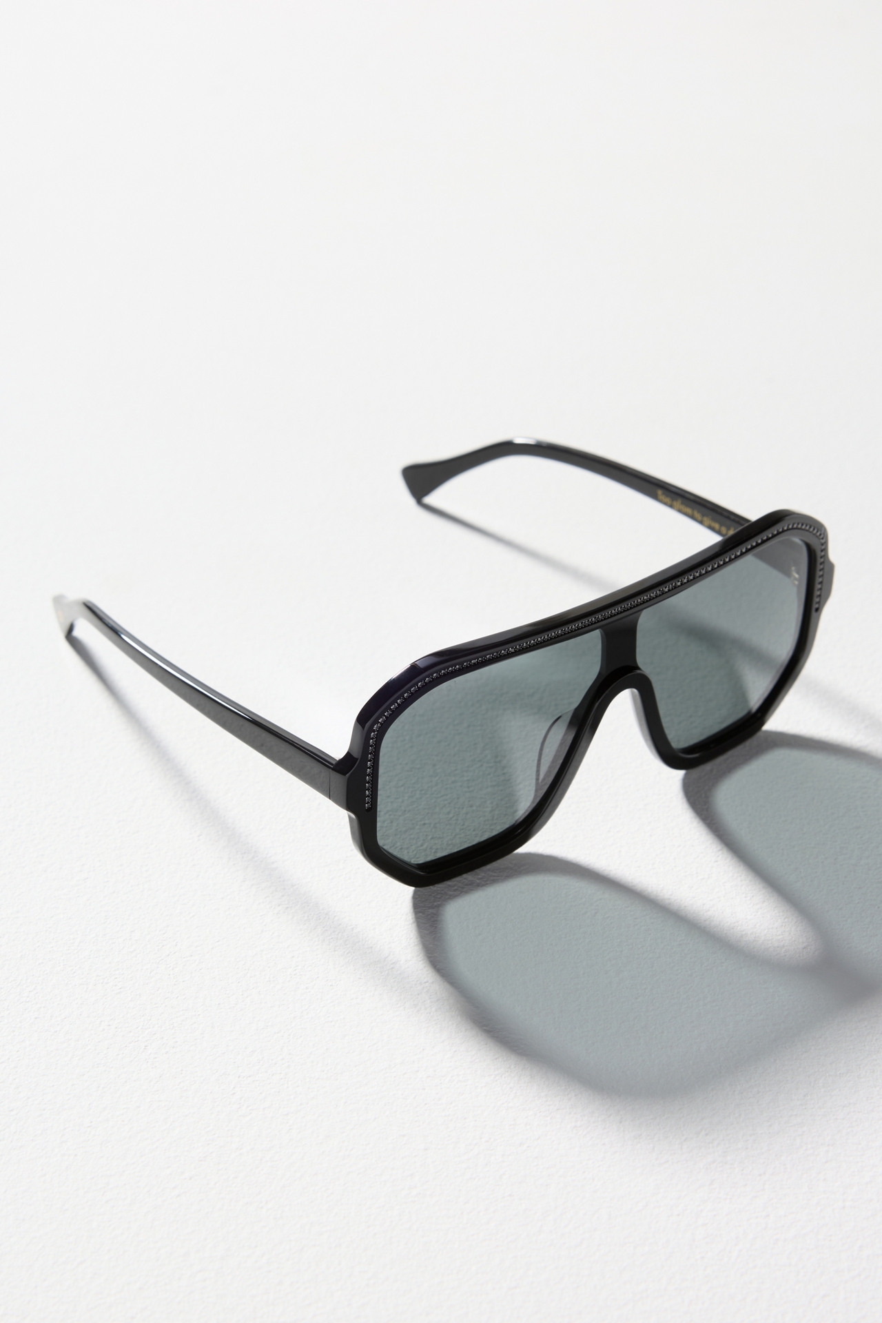 Transparent Flat Top Polarized Aviator Sunglasses