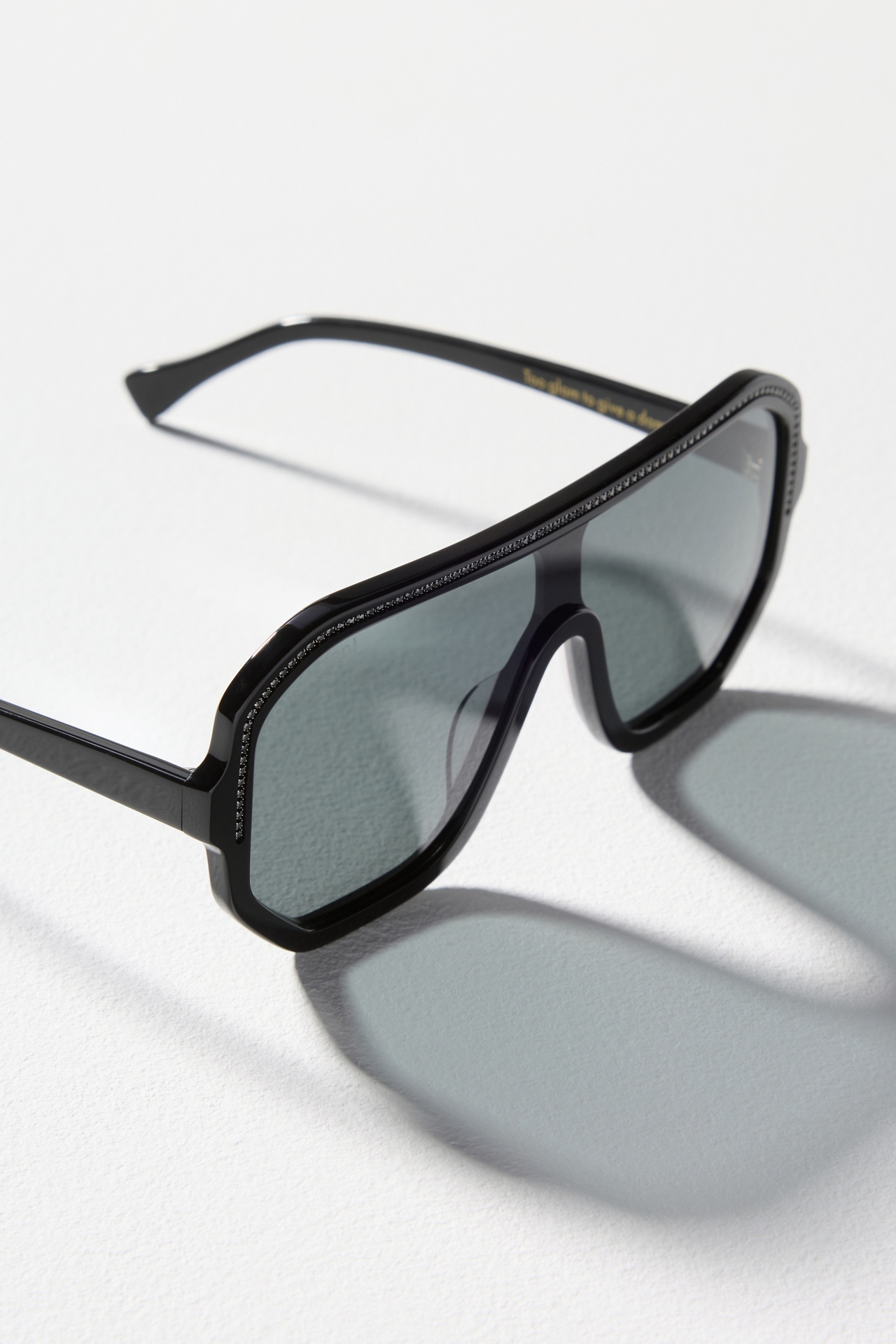 Transparent Flat Top Polarized Aviator Sunglasses