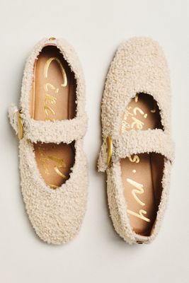 Circus NY by Sam Edelman Bella Faux Sherpa Fleece Mary Jane Flats