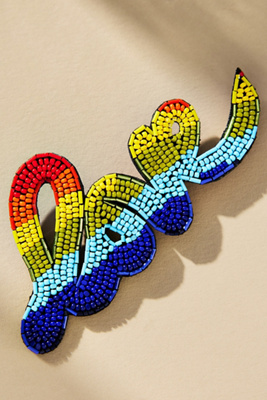 Mignonne Gavigan Amor Love Beaded Brooch In Multi