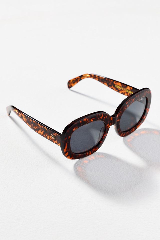 I-SEA Oversized Oval Retro Tort Sunglasses #1
