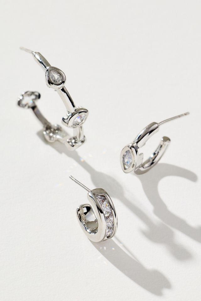 Crystal Earrings, Set of 3 #2