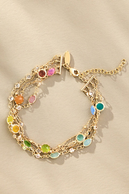 By Anthropologie Layered Crystal Bracelet