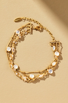 By Anthropologie Layered Crystal Bracelet