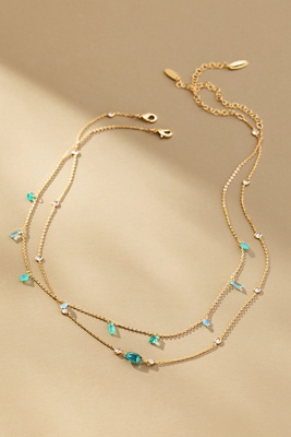 By Anthropologie Baguette Crystal Necklace