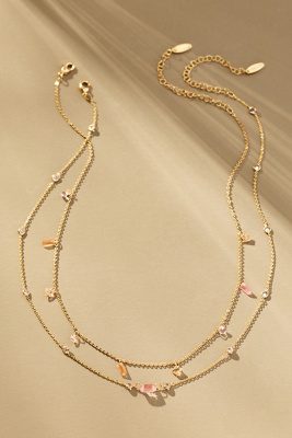 By Anthropologie Baguette Crystal Necklace