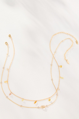 By Anthropologie Baguette Crystal Necklace