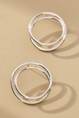 By Anthropologie Small Spiraled Circle Post Earrings