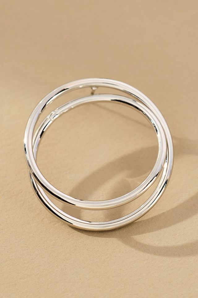 Small Spiraled Circle Post Earrings #1