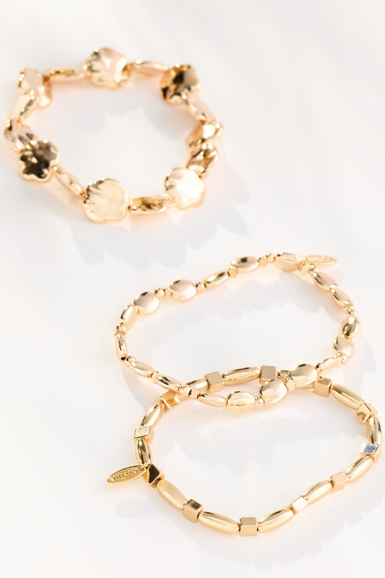 Mixed Beaded Stretch Bracelets, Set of 3