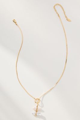 Pearl Lariat Slider Necklace