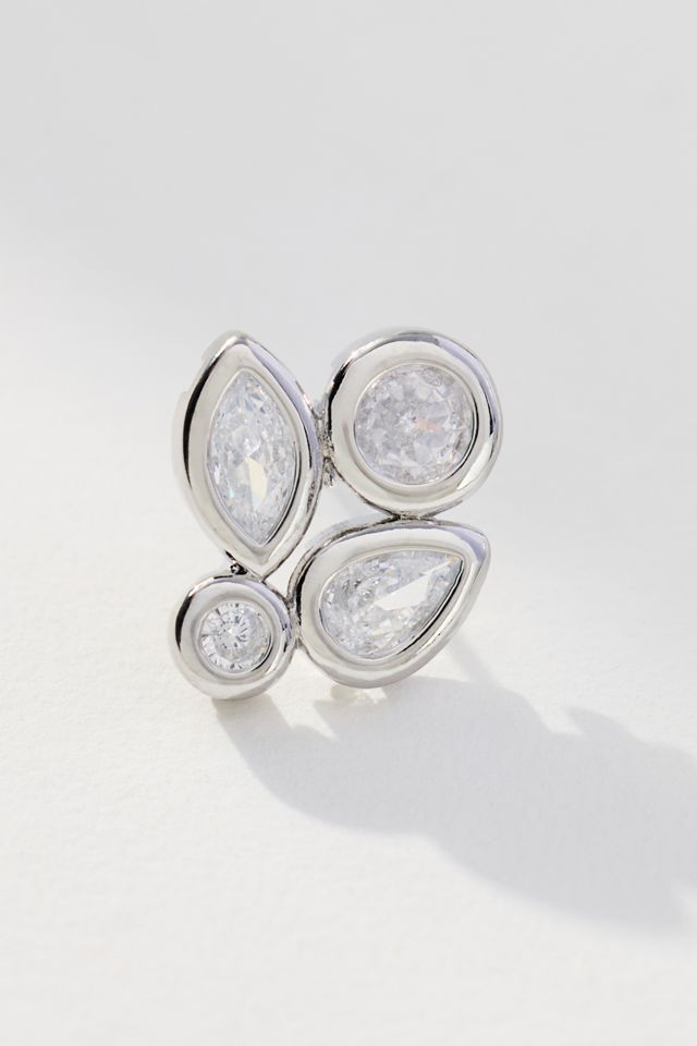 Crystal Cluster Post Earrings #1