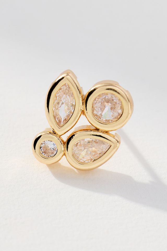 Crystal Cluster Post Earrings #1