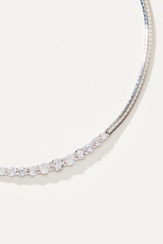 Crystal Collar Snake Chain Necklace #1