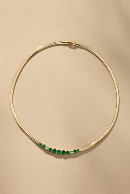 By Anthropologie Crystal Collar Snake Chain Necklace