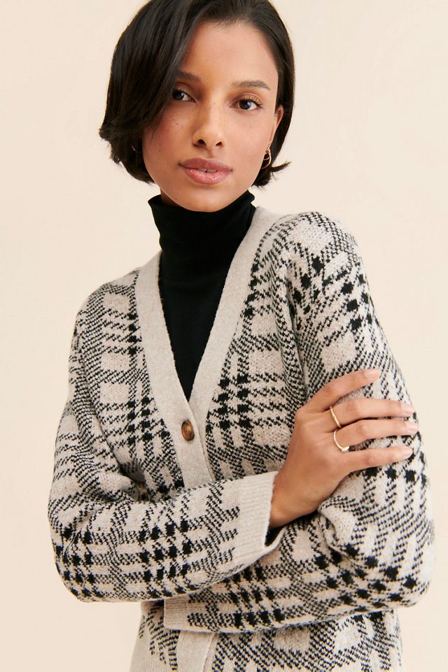 Theo & Spence Plaid Grandpa Cardigan #1