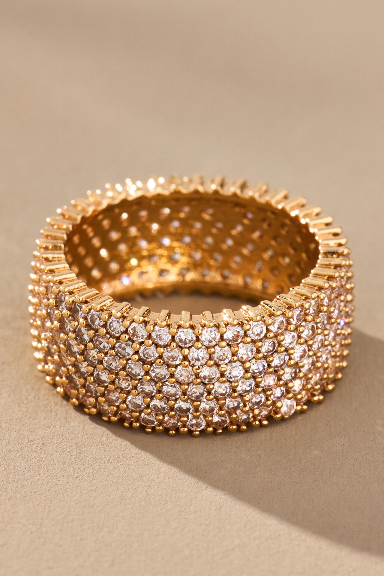 Ettika Crystal Thick Band Ring