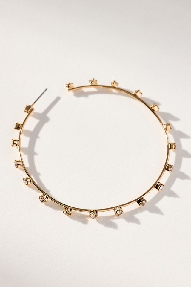 Ettika Simple Spark Crystal Hoop Earrings #1