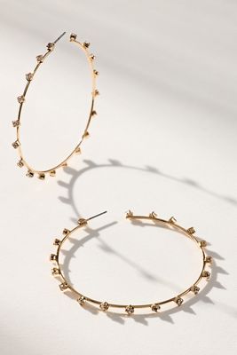 Ettika Simple Spark Crystal Hoop Earrings