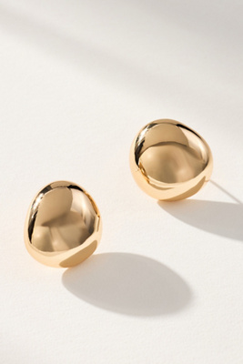 Ettika Polished Pebble Stud Earrings
