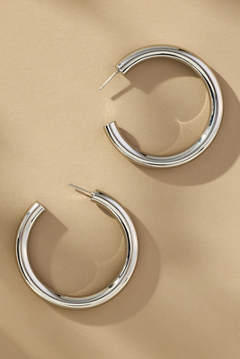 Large Thick Classic Hoop Earrings
