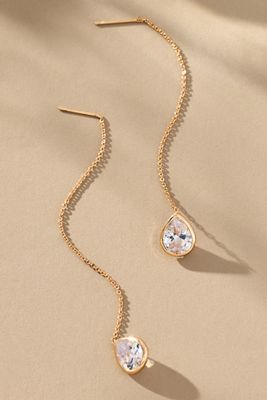 Ettika Barely There Crystal Dangle Threader Earrings