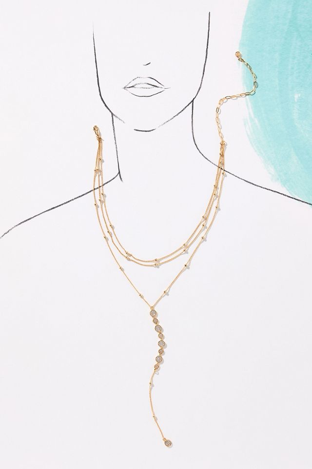 Ettika Bali Dreams Crystal Layered Lariat Necklace #2