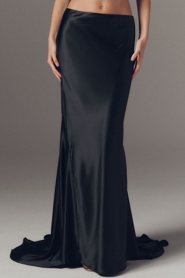 Acler Hourston High-Waisted Satin Maxi Skirt #1