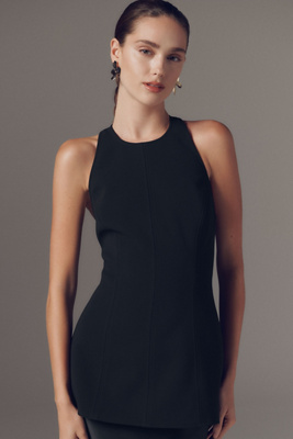 Acler Hawick High-neck Flared Top In Black