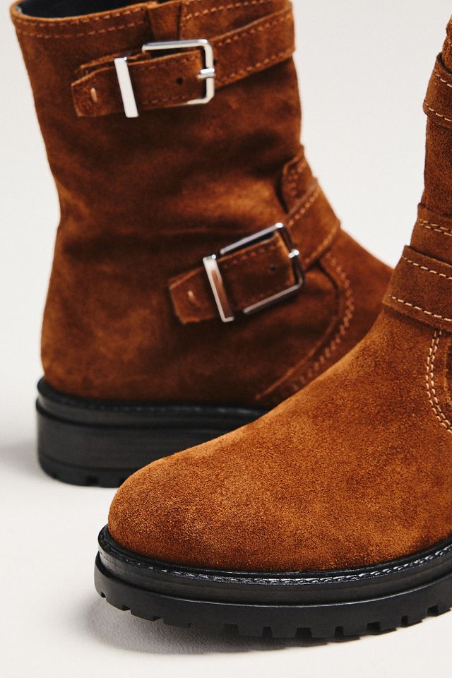 By Anthropologie Stompy Buckle Boots #3
