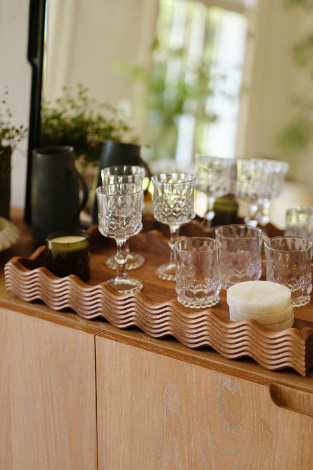 Esther Wooden Scalloped Tray #1