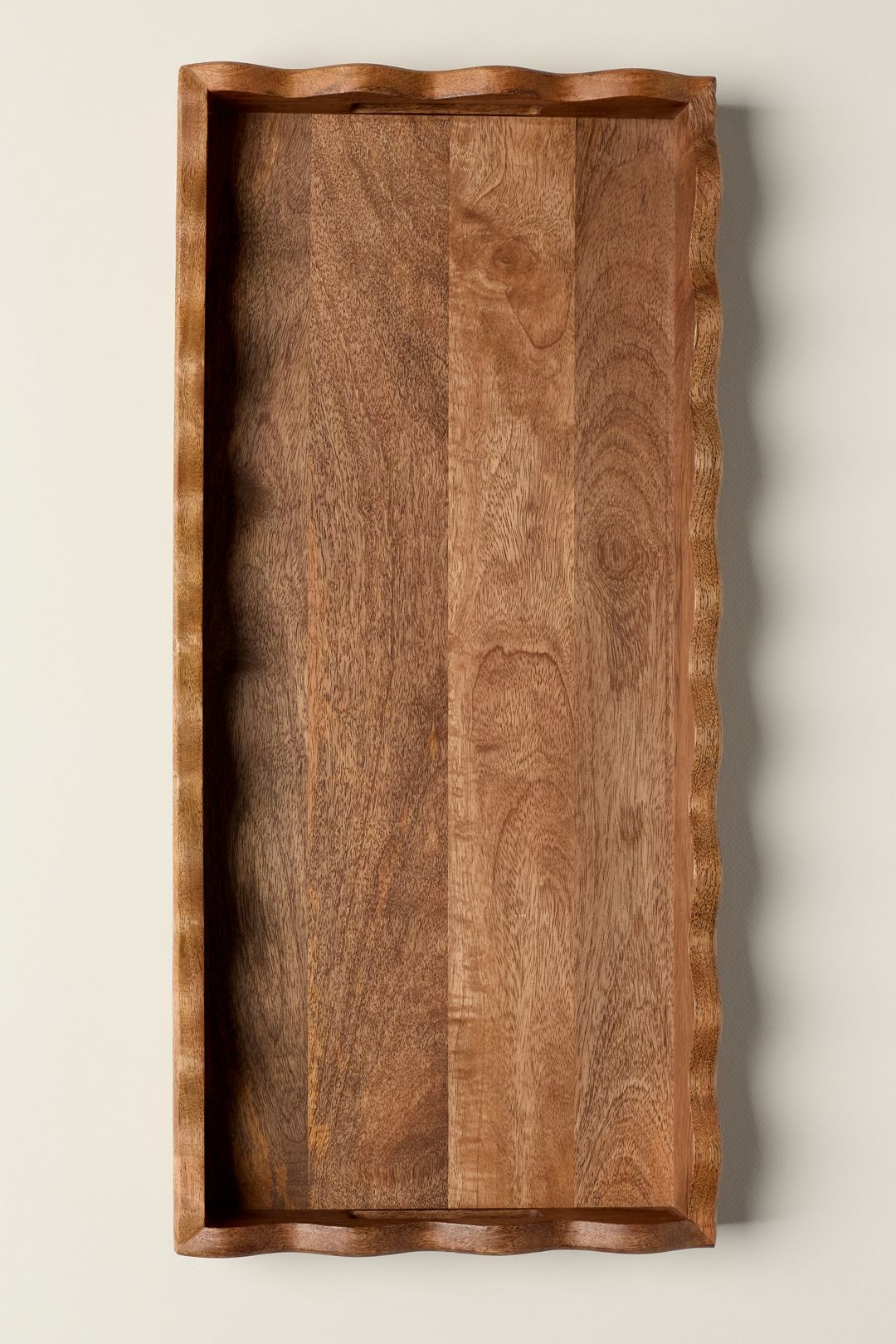 Esther Wooden Scalloped Tray - Acacia Wood, Standard, One Size