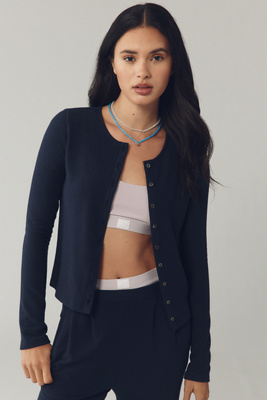 Velvet By Graham & Spencer Raya Button-front Top In Blue