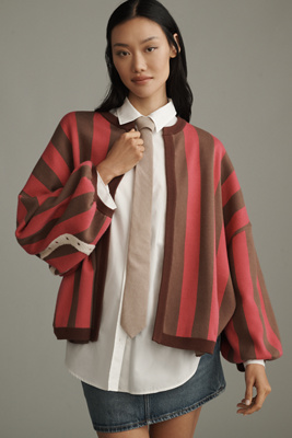 Bel Kazan Open-front Icon Cardigan Sweater In Multi