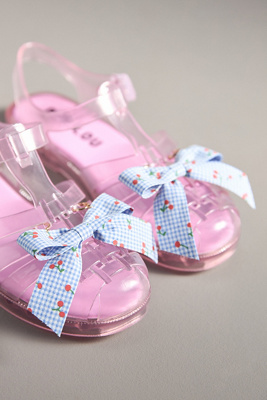 Cherry-Printed Gingham Bow Shoe Charms product page