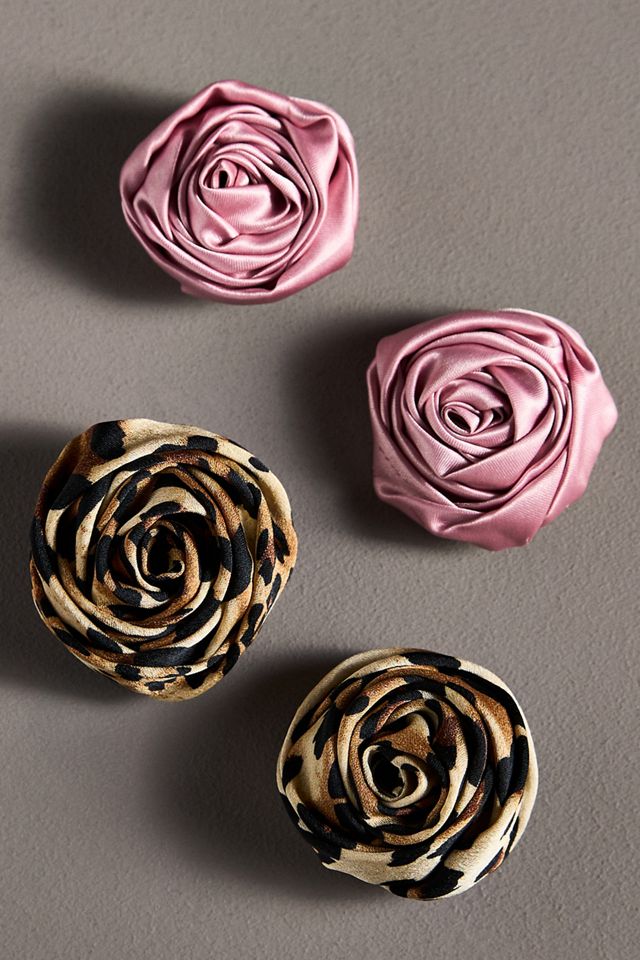 Satin Rose Shoe Charms #1