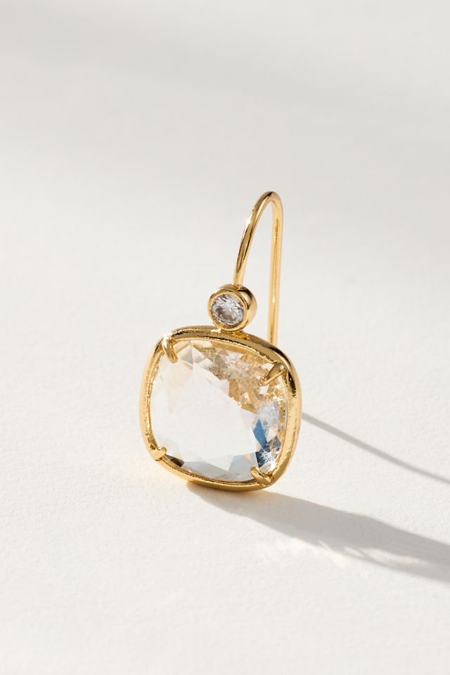 Faceted Stone Drop Earrings #2