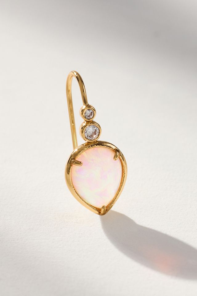 Faceted Stone Drop Earrings #2