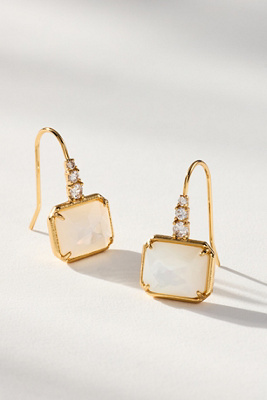 By Anthropologie Faceted Stone Drop Earrings