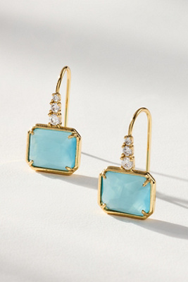 By Anthropologie Faceted Stone Drop Earrings