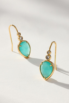 By Anthropologie Faceted Stone Drop Earrings