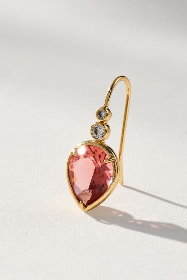 Faceted Stone Drop Earrings #2