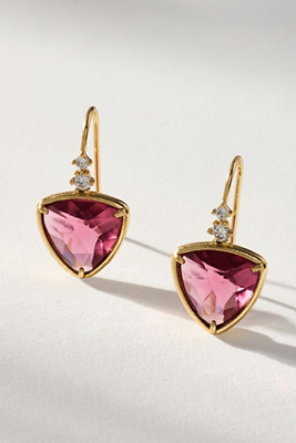 By Anthropologie Faceted Stone Drop Earrings