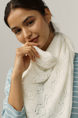 By Anthropologie Crochet Triangle Scarf