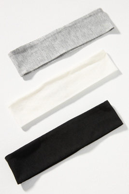 By Anthropologie Pointelle Jersey Stretch Headbands, Set Of 3