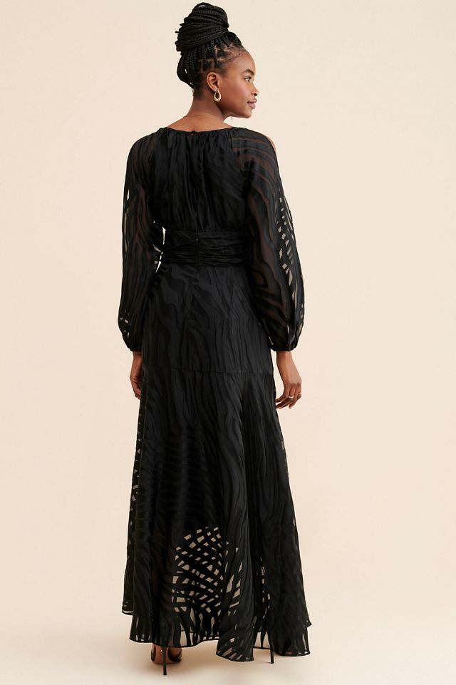 Hutch Zebra Burnout Maxi Dress #1